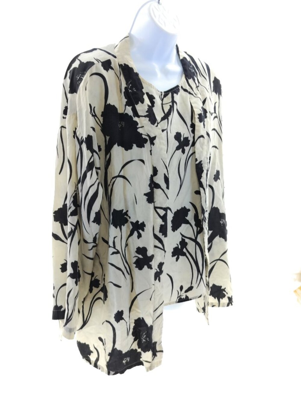 Victor Costa Occasion 100% Silk Floral 2 Piece Set L